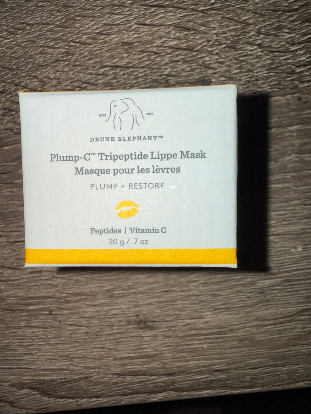 Drunk Elephant Lippe Mask in White & Yellow Accent